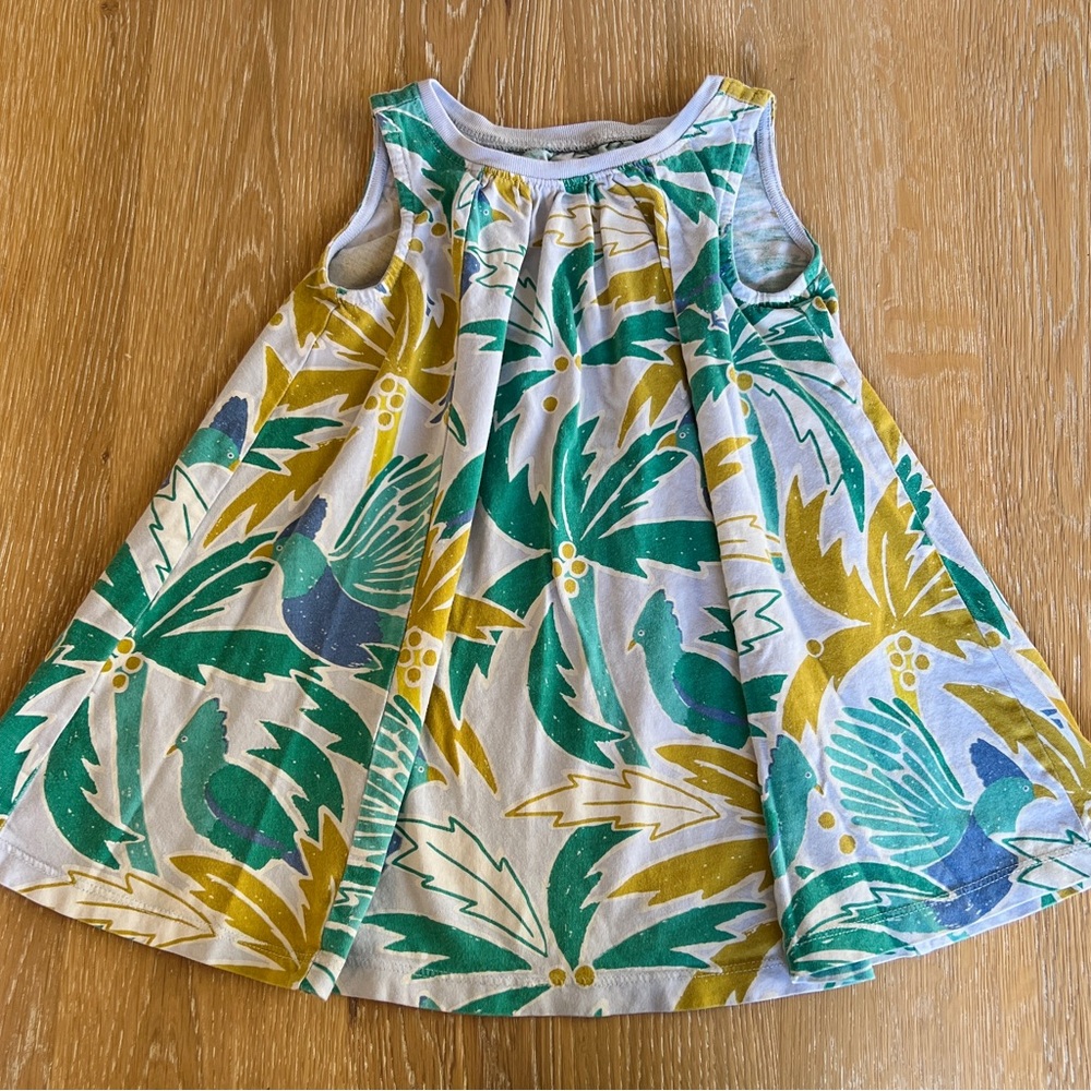 🦜💛TEA COLLECTION TROPICAL A-LINE PATTERNED DRESS💛🦜